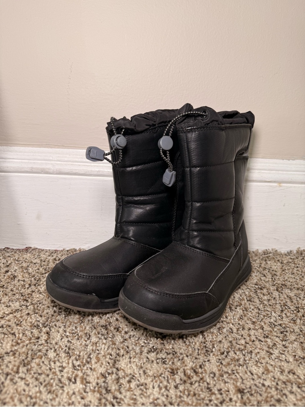 Lands’ End Kids Black Winter Boots Size 3M